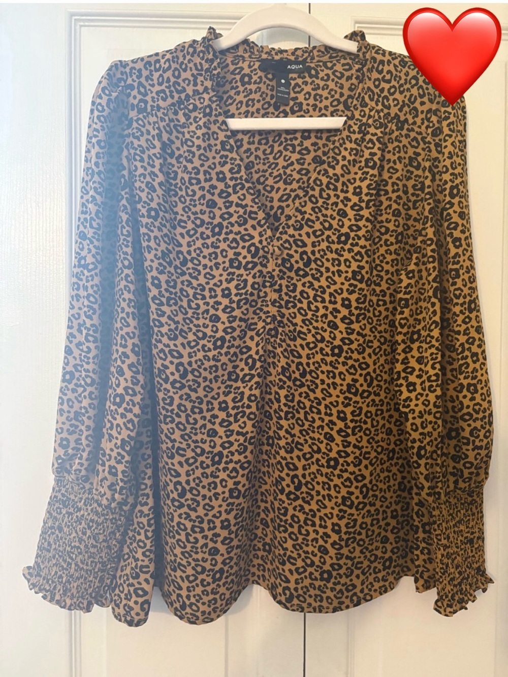 Aqua Leopard-Print Midi Skirt in Brown and Black